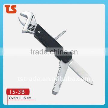 2014 new Stainless steel multi function pocket wrench tools 15-3B.