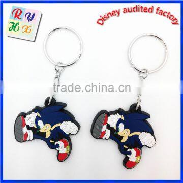 High Quality Coloful Soft Silicone Cheap Custom Cartoon Souvenir Keychain photo-3