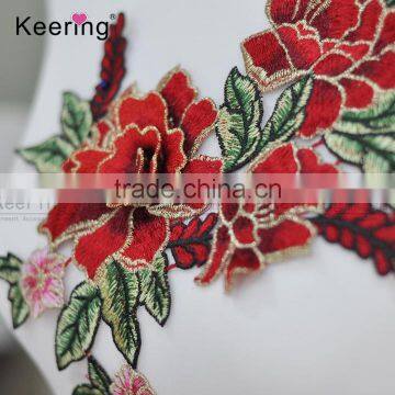 Hot Sale New Design Pretty Flower Clothing Embroidery Patch WEF-770 photo-2