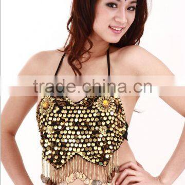 sexy sequined women belly dance halter top for sale AF0070