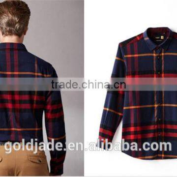 2015 Hot Sale Prints New Design Latest Shirt Designs for Men, Men's High Quality Grid Shirt photo-3