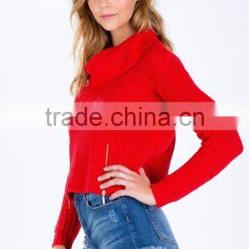 Winter Lady Zip Front Cowl Neck Sweater Knitting Pattern photo-3