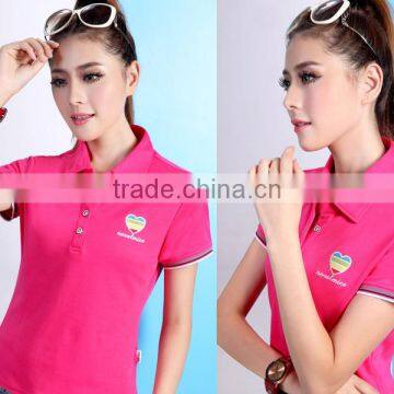 High Quality Custmoized Embroidered Logo Women's Polo Shirt photo-2