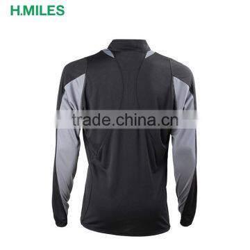 Black Half-zipper in the Front Long Sleeve t Shirt Men's photo-2