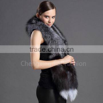 CX-B-134A 100% Real Fox Fur Clothing Accessories Bridal Shawl photo-5