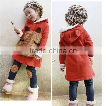 2015children Clothing Autumn Winter Bear Sweater Fleece Baby Set Hoodie Swearer Sets