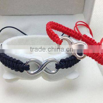 diy 8 infinity charm cord woven bracelets fashion infinity 8 charm cord bracelet for her gifts 2017