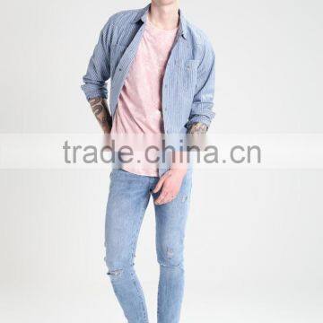 MGOO Hot Design Fashion Tie Dye T Shirts Mens Batwing Sleeve Curved Hems Pocket T Shirt photo-4