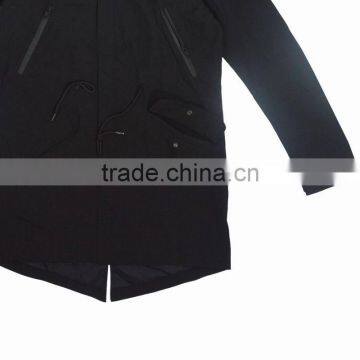 2017 New Arrival Simple Black Parka Men Srping Wear Jacket photo-6