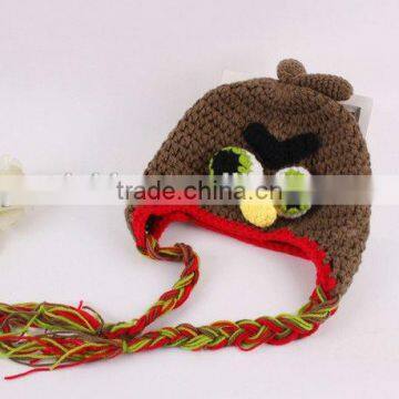 Cute Bird Handmade Baby Crochet Hat Fashion Animal Knitting Earflap Hat