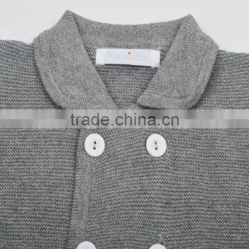 Gray Fashion Crochet Baby Cardigan photo-3
