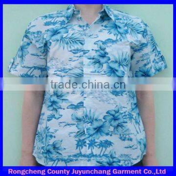 Men's Hawaiian Floral Surf Beach Short Sleeved Shirt