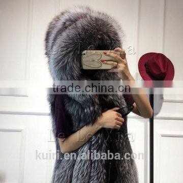 2017 New Faux Fur Women's Jackets Coats Winter Jacket Women Fox Fur Coat Hooded Collar Fur Vest Fashion Black Fpc-469 photo-2