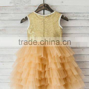 Wholesale Children's Boutique Flower Girls Dresses Sequin Tutu Dress Chindren Wear photo-4
