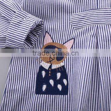 S33440W Girls Blouses Cartoon Striped Shirts For Girls Children Outerwear 2017 Kids Tops photo-5