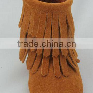 Three Layers Handmade Lovely Soft Sole Moccasins Baby Boots photo-4