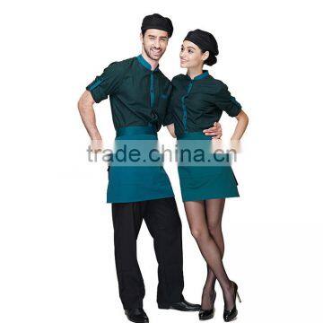 Juqian 2016 Custom Cheap Unisex Hotel and Restaurant Uniform for Waiters and Waitress Uniform photo-6