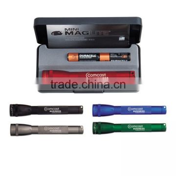 Mini Mag-Lite 2 AA Flashlight - features two AA alkaline batteries, gift box and comes with your logo