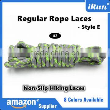 Top Quality To Sale Non-Slip Hiking Rope Laces - Runner Hiker Sneaker Yeezy Rope Shoelaces - Retail Packaging - Purple/Blue/Pink photo-2