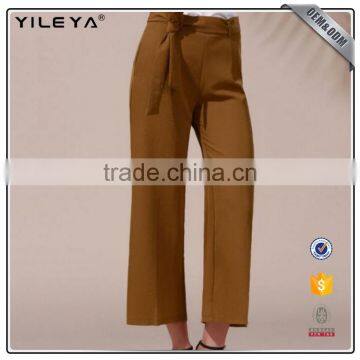 2017 Belted High Waist Wide Leg Pant,formal Loose Pants,pants for Woman