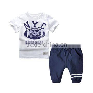 Wholesale Summer Cotton Printing Boys Kids Clothes Clothing Set photo-4