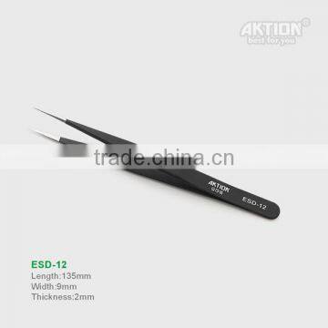 AKTION BRAND Advantage Products ESD Anti-static Stainless Steel Tweezers photo-3