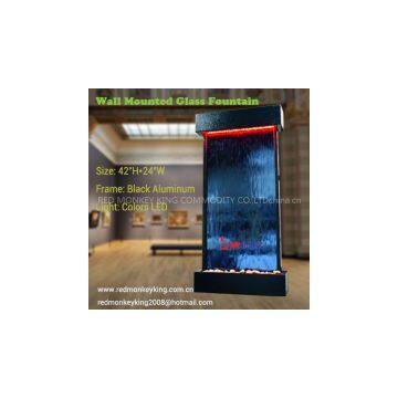 Wall Mounted Glass Fountain Aluminum Fountain Wall Decor Wall Fountain