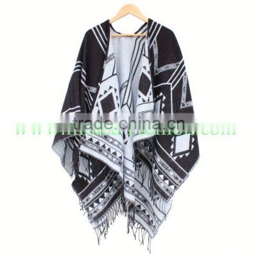 UMN02 Factory Custom Ladies Pashmina Poncho Costume Oem Brand Name Tassels Shawl Wraps Scarf