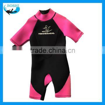 Shorty neoprene fabric printing wetsuit for kids