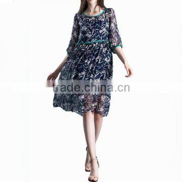 2017 Ladies Fashion Casual Dress Women Sexy New Style Long Chiffon Dresses