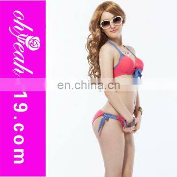 Red ladies short fashion bikini