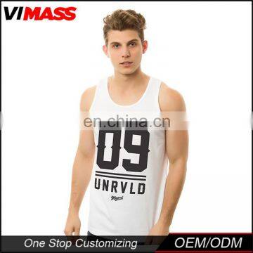 Hot sale bodybuilding stringer printing tank top