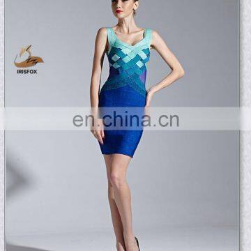 2016 Ombre Dress Sexy Prom Dress For Girls Tight Bandage Dresses photo-4