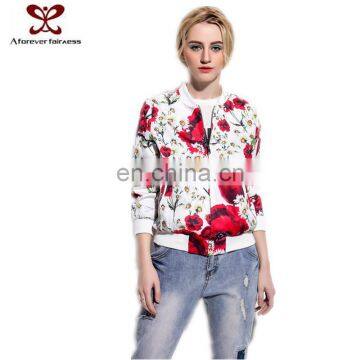 2016 latest design print women denim jacket,print safety jacket