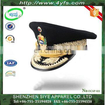 OEM Customized military peaked cap, officer hat