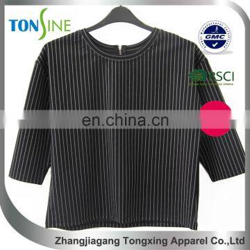 ladies knit top with three quarter sleeve