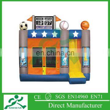 Top quality inflatable bouncy castle with slide