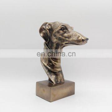 Bronze resin dog statue