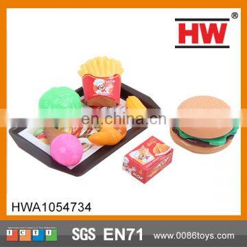 Hot Sale plastic mini hamburger set food maker toys