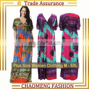 3004-2Quality Short Sleeve Angela Maxi Dresses Bulk Wholesale Plus Size Bohemian Long Summer Boho Floral Sexy Casual Beach Dress