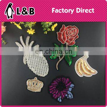 wholesale new design popular fashion sequin patch with beads