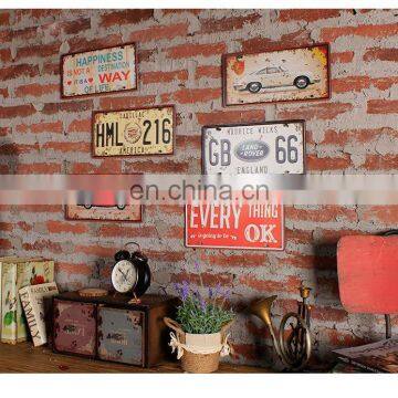 Printed Souvenir Vintage Car Number Plate for wall decoration