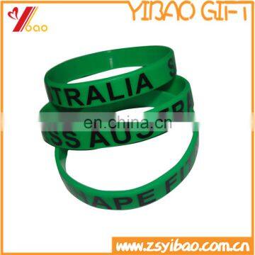 Cheapest customized printed logo Silicone Wristband