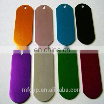 Wholesale free mold blank anodized aluminum dog tag