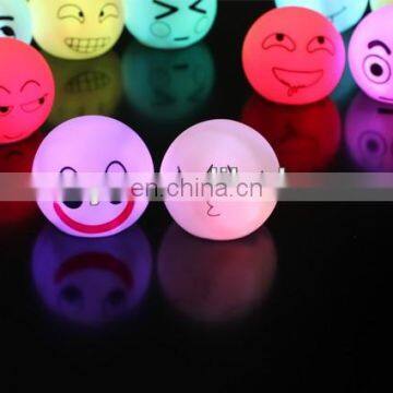 cute expression PVC ball led light