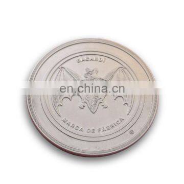 customized logo die casting double logo souvenir promotion gift round shape wholesale coaster