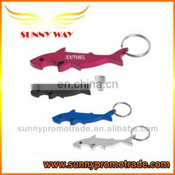 Fish shape Aluminum alloy Bar Beer Bottle keychain