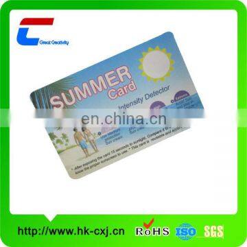 UV tester card for UV ray intensity detector