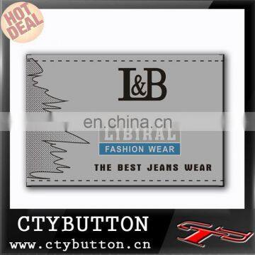 L&B the best jeans wear fake leather label factory gold supplier good service