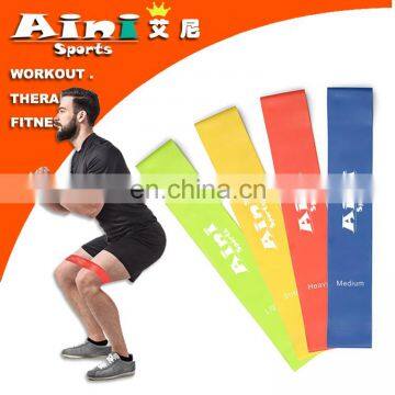 30cm length 4pcs set therapy bands loop,exercise fitness loop bands,latex fitness bands